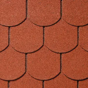 Roof Pro Red Round Roof shingle (L)1m (W)340mm, Pack of 16