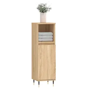 Berkfield Bathroom Cabinet Sonoma Oak 30x30x100 cm Engineered Wood