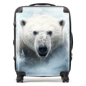 Polar Bear Splashart Suitcase - Large