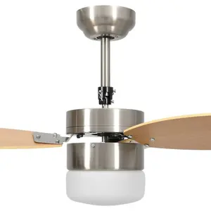 Burrell 76cm Ceiling Fan with LED Lights Brown