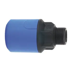 John Guest Speedfit Blue Adaptor 20mm X 1/2" BSP Male UG101B - Pack of 5