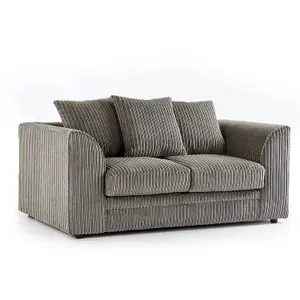 Chicago Jumbo Cord 2 Seater Sofa Grey