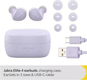 Jabra Elite 4 True Wireless Bluetooth Active Noise Cancelling In-Ear Headphones With Mic/Remote