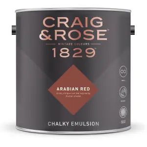 Craig & Rose 1829 Arabian Red  Chalky Emulsion paint, 2.5L