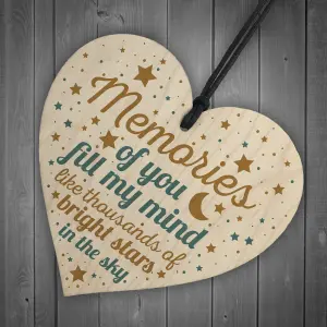 Red Ocean Handmade Memorial Christmas Wooden Hanging Bauble Decoration In Memory Of Mum Dad Nan Grandad Keepsake Gifts