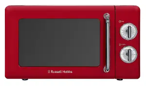 Russell Hobbs RHRETMM705R 700W 17L Retro Red Compact Manual Microwave