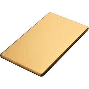 Double SCREWLESS SATIN BRASS Blanking Plate Round Edged Wall Box Hole Cover