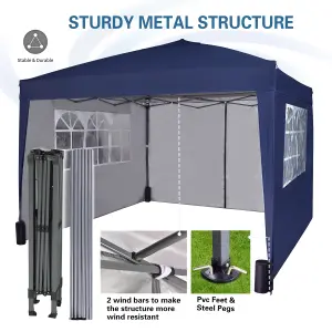 MCC Direct Gazebo 3x3 Pop up with Sides Blue