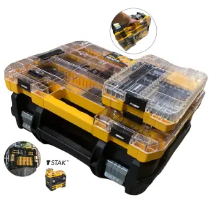 Dewalt 142 PC Drill Bit Set Flat Spade Brad Point HSS-G + Tough Case + Tstak