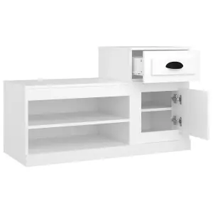 Shoe Cabinet White 100x42x60 cm Engineered Wood