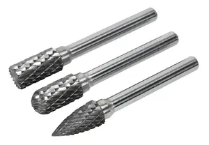 Sealey Tungsten Carbide Rotary Burr Set 3pc SDBK3