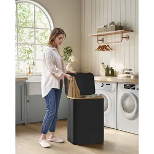 Laundry Hamper with Handles Ink Black