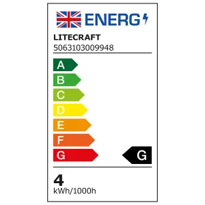 Litecraft E27 4W Pack of 3 Warm White Vintage Filament GLS LED Light Bulbs