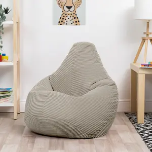 icon Kids Dalton Corduroy Bean Bag Chair Natural Beige Childrens Bean Bags