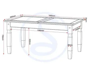 Corona Extending Dining Table in Distressed Waxed Pine Finish