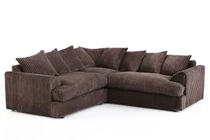 Ferrous Premium Cord Fabric Double Corner Sofa