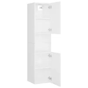 Berkfield Bathroom Furniture Set White Engineered Wood