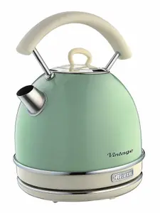 Ariete ARPK11 Vintage Retro Dome Kettle & Toaster Set, 1.7 Litre Kettle, 2 Slice Toaster, Green