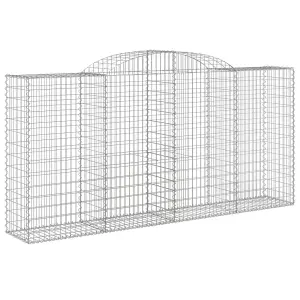 Berkfield Arched Gabion Baskets 7 pcs 300x50x140/160 cm Galvanised Iron