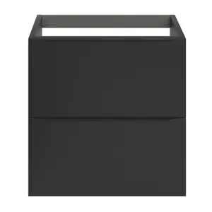 GoodHome Imandra Matt Black Wall-mounted Bathroom Cabinet (H) 600mm (W) 600mm