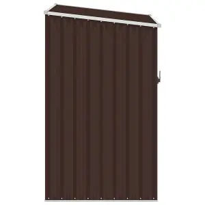 Berkfield Garden Shed Brown 87x98x159 cm Galvanised Steel