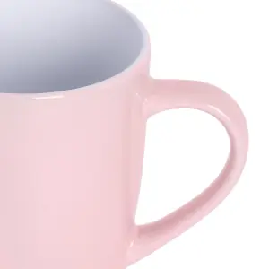 Argon Tableware - Coloured Coffee Mugs - 350ml - Pack of 6 - Pink