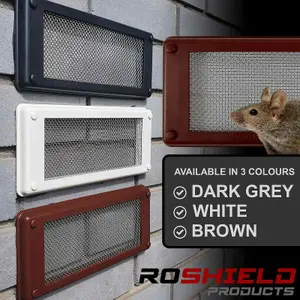 Roshield Pest Mesh Vent Cover - Dark Grey Standard