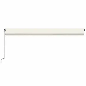 Berkfield Manual Retractable Awning with LED 600x350 cm Cream