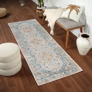 ALKA Machine Washable Vintage Runner Rug 80 x 220 cm