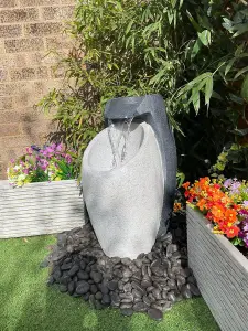 Pouring Vase Contemporary Mains Plugin Powered Water Feature