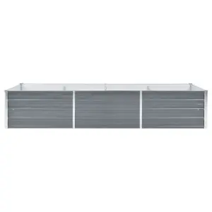 Berkfield Garden Raised Bed Galvanised Steel 240x80x45 cm Grey