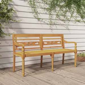 Berkfield Batavia Bench 150 cm Solid Wood Teak