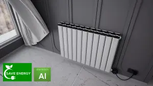 Smart WiFi Aluminium Electric Radiator. Low Energy consumption, High performance. 800 Watt. White.