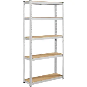 Yaheetech Silver 5 Tier Steel Storage Rack for Home Office