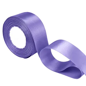 25mm Purple Double Sided Satin Polyester Ribbon Roll, 25 metres