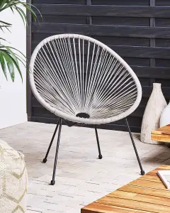 Garden Chair ACAPULCO II PE Rattan Light Grey