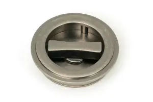 From The Anvil Pewter 60mm Art Deco Round Pull - Privacy Set