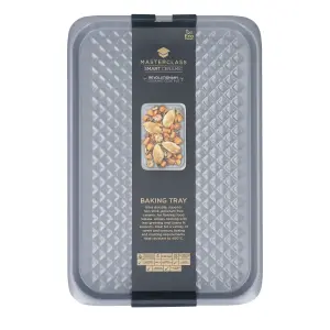 MasterClass Smart Ceramic Baking Tray with Robust Non-Stick Coating, Carbon Steel, Grey, 40 x 27cm