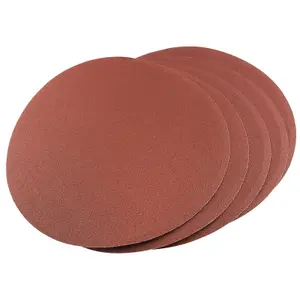 Draper Self-Adhesive Aluminium Oxide Sanding Discs, 200mm, 100 Grit (Pack of 5) 54679