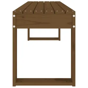 Berkfield Garden Bench Honey Brown 110x38x45 cm Solid Wood Pine