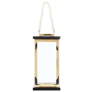 Beliani Modern Lantern BORNEO Metal Brass