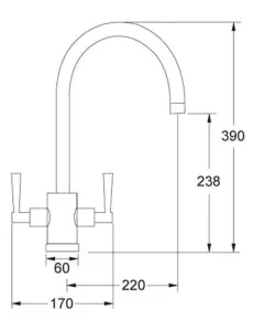 Franke Olympus Chrome effect Kitchen Tap