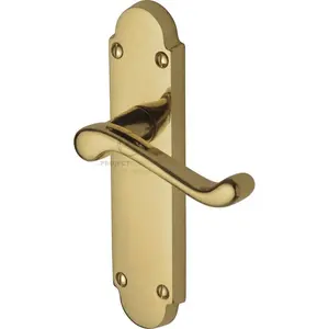 Project Hardware Door Handle Lever Latch Milton Design (Set of 2) Polished Brass