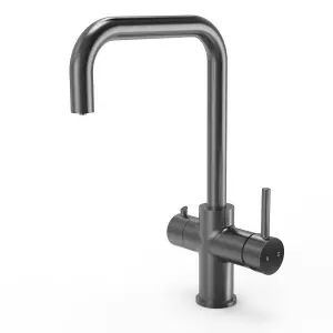 4-In-1 Hot Water Kitchen Tap With Tank & Filter, Gun Metal Finish - SIA HWT4GM