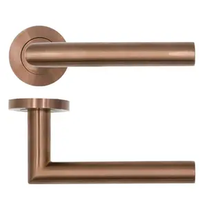 Lugano Lock Door Handle Bronze