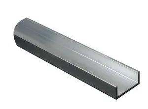 Aluminium Unequal U-shaped Angle profile, (L)2m (W)10mm (D)20mm (T)1.5mm