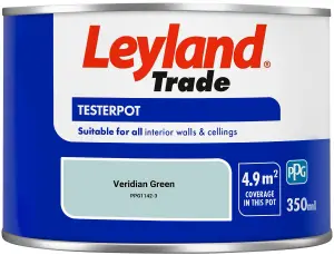 Leyland Trade Vinyl Matt Walls & Ceilings Emulsion Paint Veridian Green (PPG1142-3) 350ml Tester