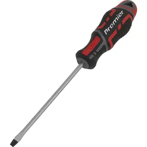 Premium Ergonomic Slotted 4x100mm Screwdriver with Magnetic Tip for Enhanced Control