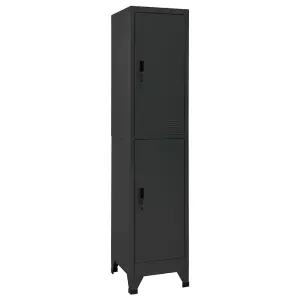 Berkfield Locker Cabinet Anthracite 38x45x180 cm Steel