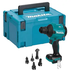 Makita DAS180Z 18v Brushless Dust Blower Inflator Deflator LXT Nozzles + Makpac